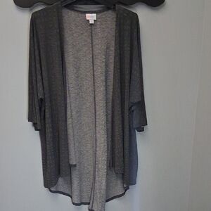 LuLaRoe Purple / Green Open-Front Cardigan Size Medium